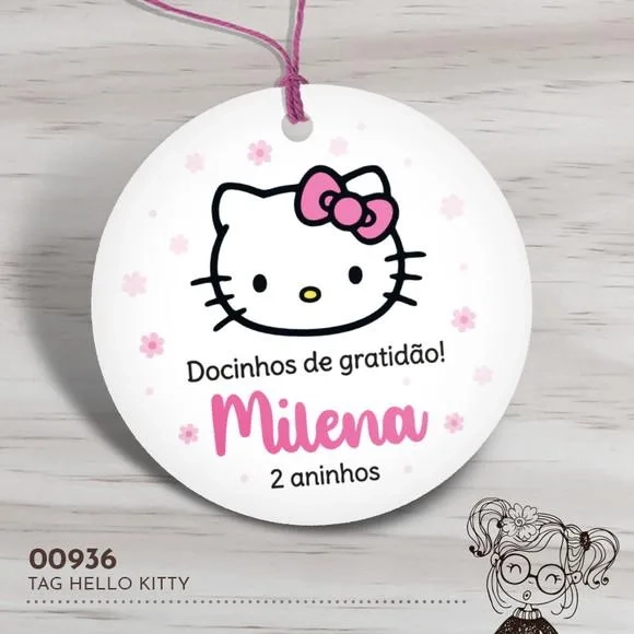 Tag Redonda Hello Kitty - 00936
