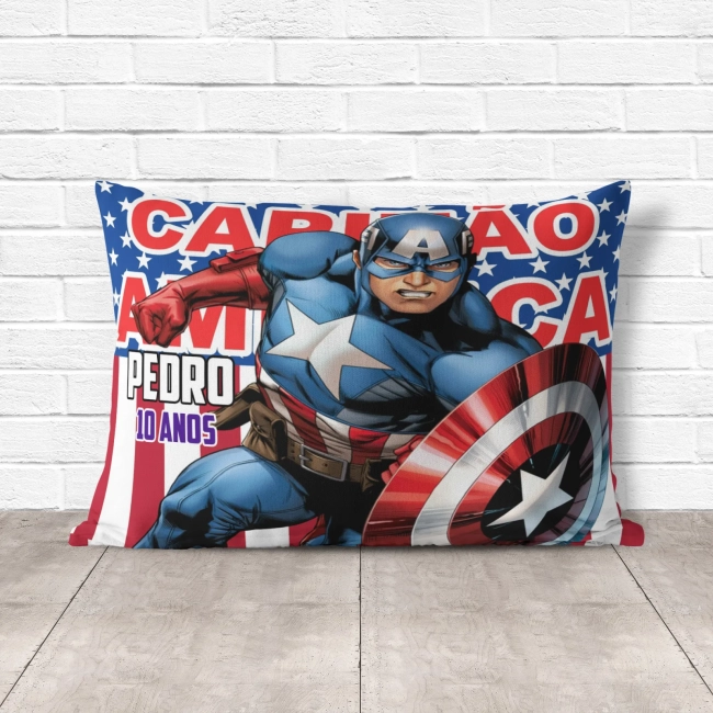 Almofada Personalizada lembrancinhas do Capitão América