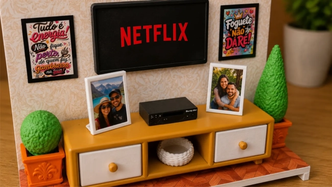 🧡 Cenário Série Decorativo Personalizado com Fotos Impressão 3D