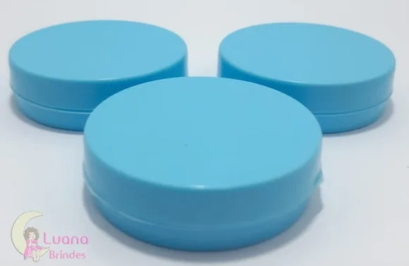 Latinha Azul de Plástico 5,5cm Pacote com 12 Unidades