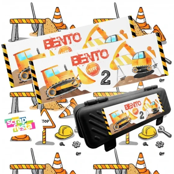 Estojo Escolar Personalizado Festa Construção Trator