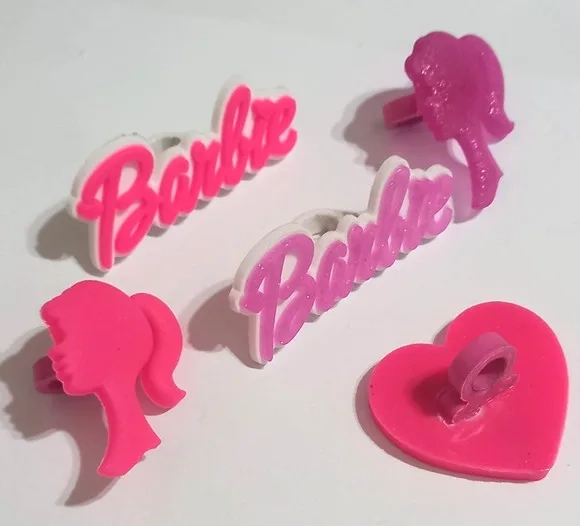 Ponteira P/lápis Barbie de Borracha Variados - Pct C/5 Unid
