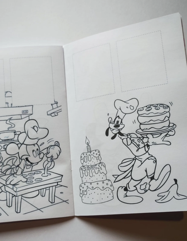 Confeitaria da Minnie Mickey Álbum de Figurinhas + Desenhos para Colorir + Atividades