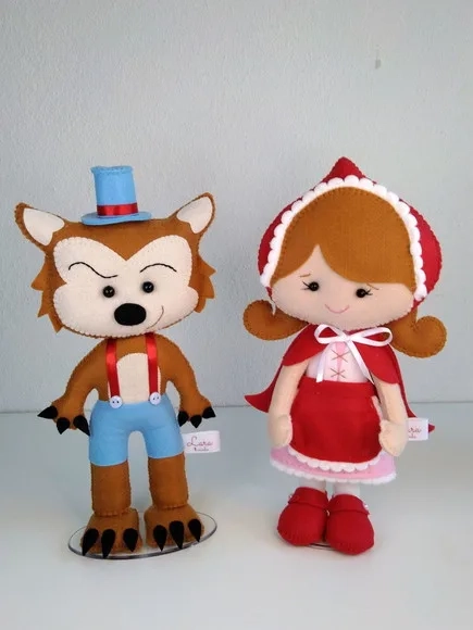 Combo Chapeuzinho Vermelho Lembrança ou Centro de Mesa 10pçs