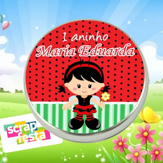 Latinhas Personalizadas Jardim Encantado Joaninha