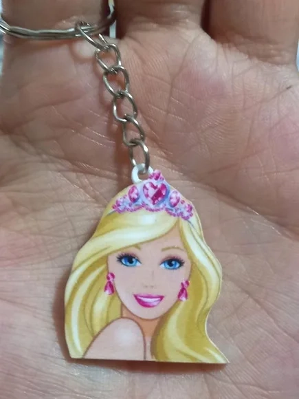 Chaveiro Barbie em Acrilico Uv- 5 Unidades