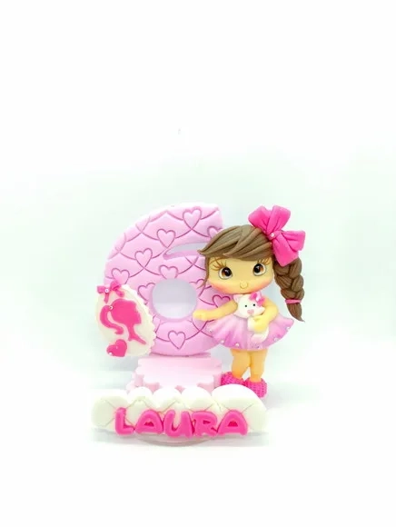 Vela Barbie Cachorrinha ou Gatinha (1 a 9 Anos)
