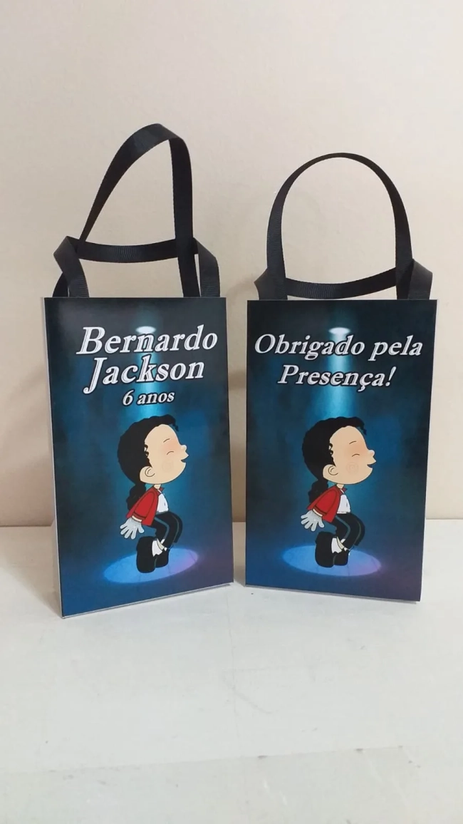 Sacolinhas Personalizadas Michael Jackson para Lembrancinhas