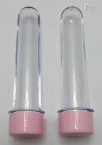 Tubete c/ Tampa Rosa para Lembrancinha - Pct C/10 Unid