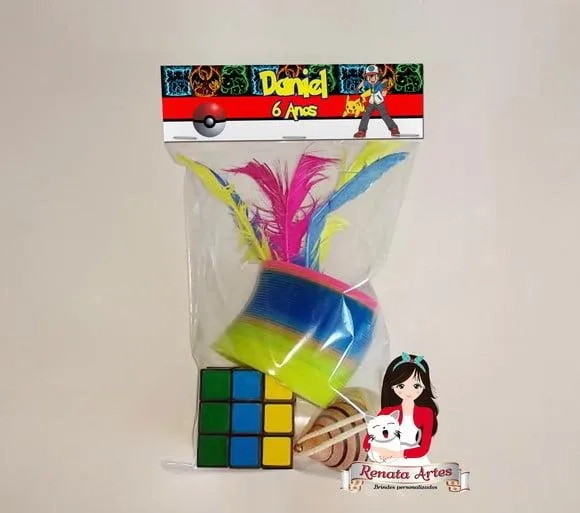Kit Brinquedos Retrô Personalizado Tema Pokémon