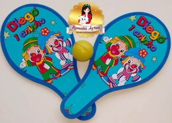 Raquetes de Ping Pong Tema Patati e Patatá