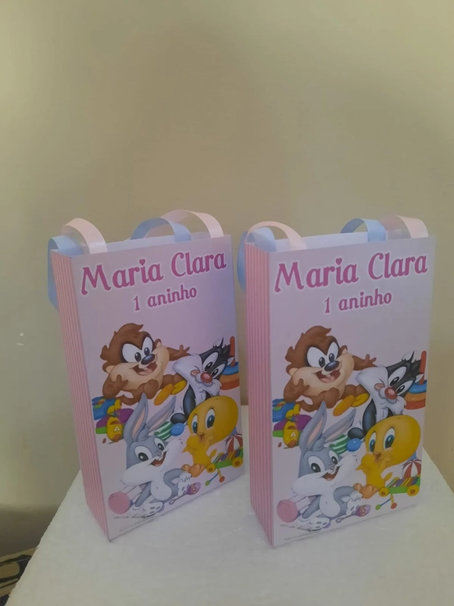 Sacolinhas Personalizadas Baby Looney Tunes para Lembrancinhas
