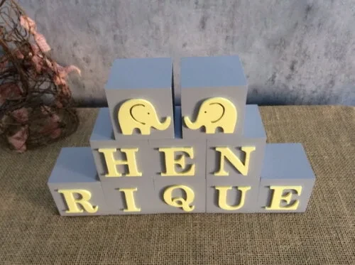 Cubos Decorativos Elefantinho 6x6cm