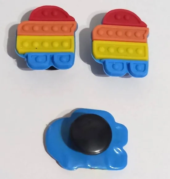 Pins para Crocs Pop It - 6 Unidades