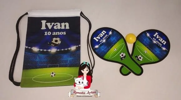 Mochila Ping Pong Tema Futebol