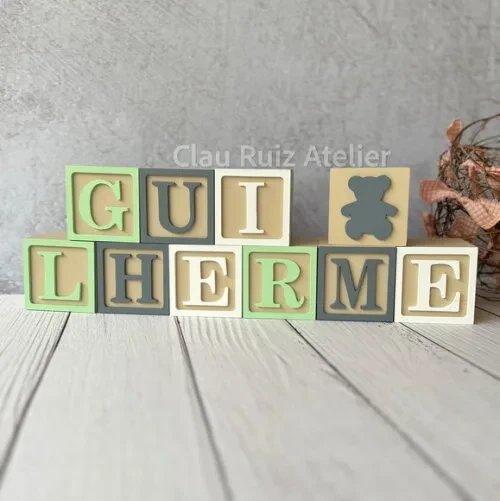 Cubos 6x6cm Ts -urso - Decoração Bebê