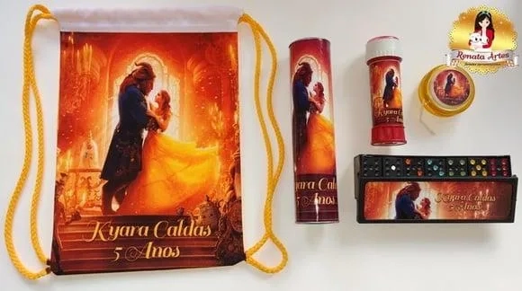 Kit completo na mochila A BELA E A FERA