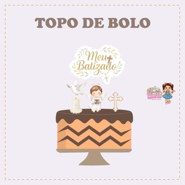Kit Festa Só Um Bolinho BATIZADO - Decoração de Festa