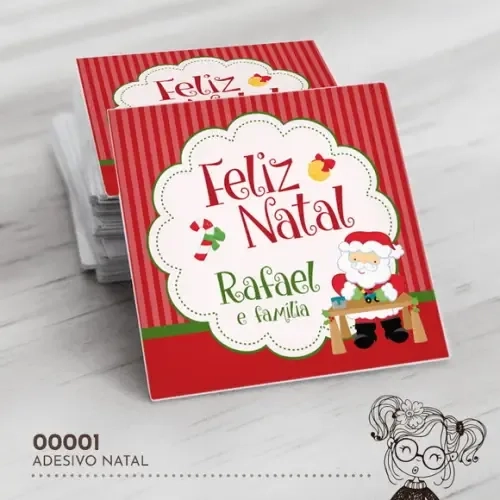Adesivo Quadrado Natal - 00001