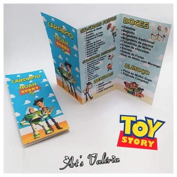 Cardápio Toy Story