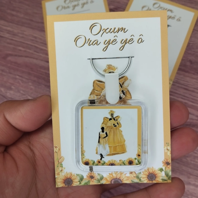 55 Unidades - Chaveiro Orixá Oxum Personalizado Lembrancinhas