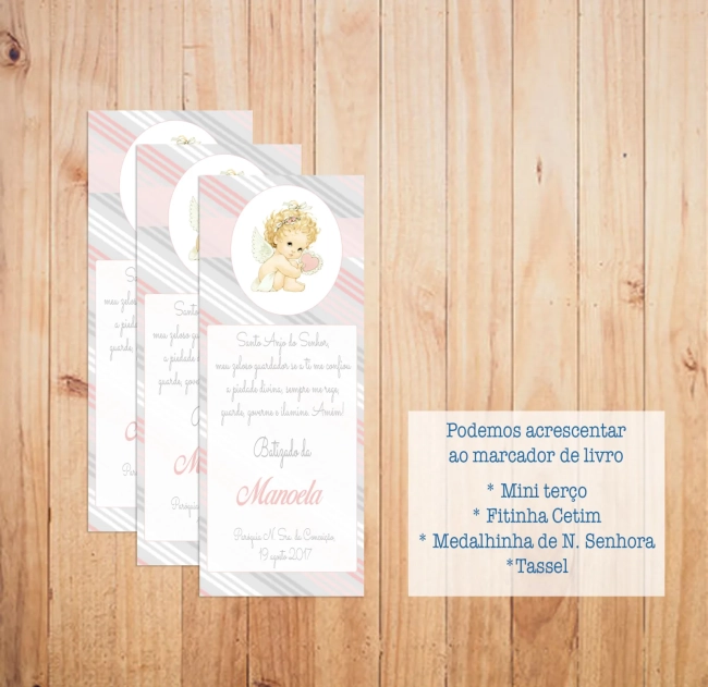 Lembrança batizado - Marcador de livro
