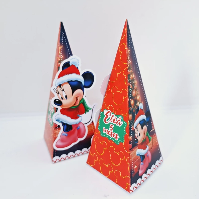 PEGUE E MONTE - Kit Festa Personalizado NATAL DO MINNIE - Decoração de Festa - Caixinhas Personalizadas