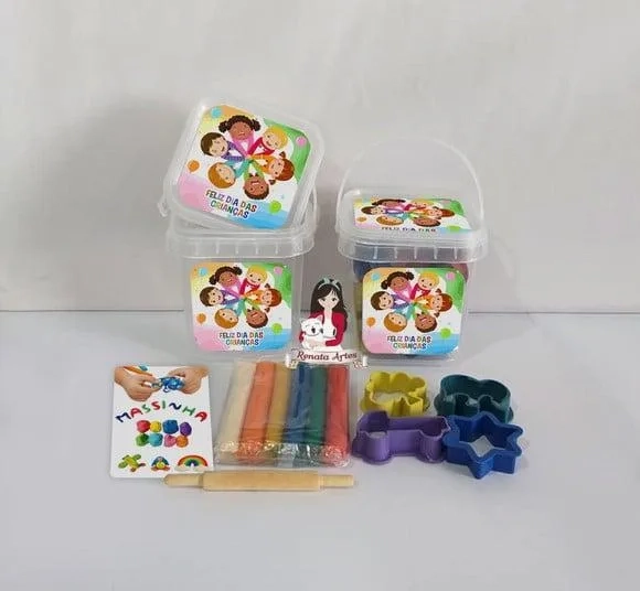 Kit Massinha no Baldinho Personalizado Dia das Crianças 2025