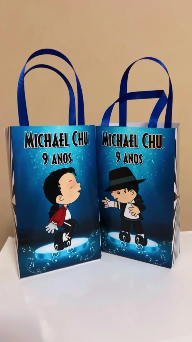 Sacolinhas Personalizada Michael Jackson Lembrancinhas Para Aniversário