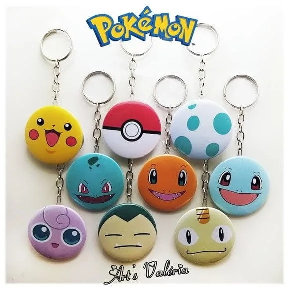 Chaveiro Bóton Pokémon Go - Valor Unitário