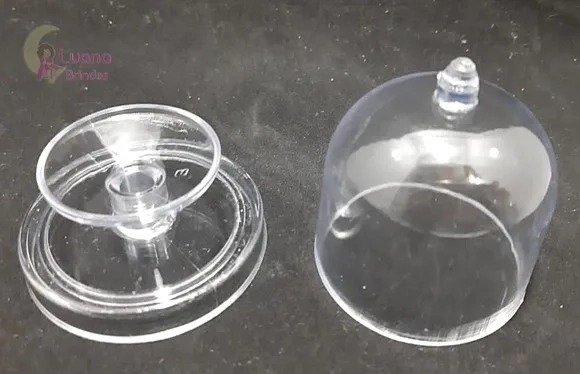Mini Cúpula Transparente de Acrílico - pct c/5 unidades
