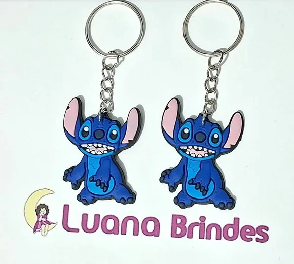 Chaveiro Stitch 4,3cm Emborrachado Pacotes com 6 Unidades