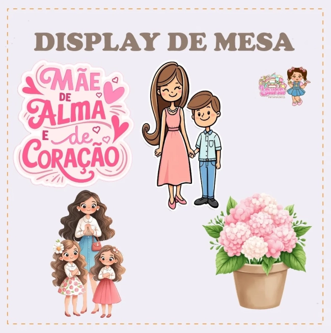 Kit Festa Só Um Bolinho DIA DAS MÃES - Decoração de Festa