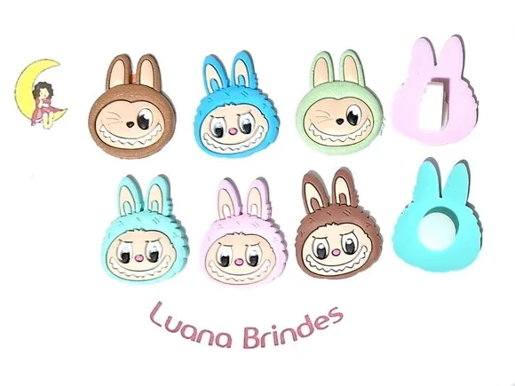 Carinha Labubu C/adaptador pra Sandalia ou Tênis -6 Unidades