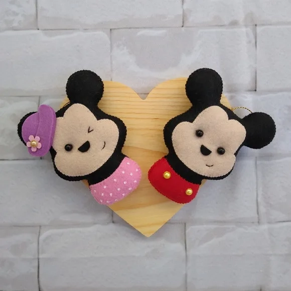 Kit 6 Pingente Turma do Mickey Feltro