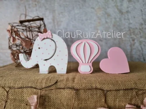 Balão Baby + Elefantinha + Coração