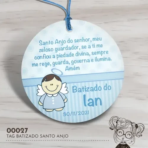 Tag Redonda Oração Santo Anjo - 00027