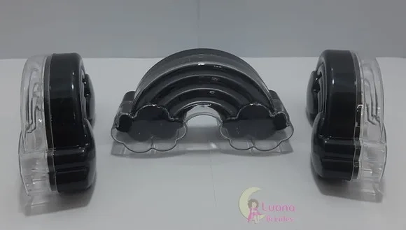 Baleiro Arco Íris Preto de acrílico - pct c/5 unidades