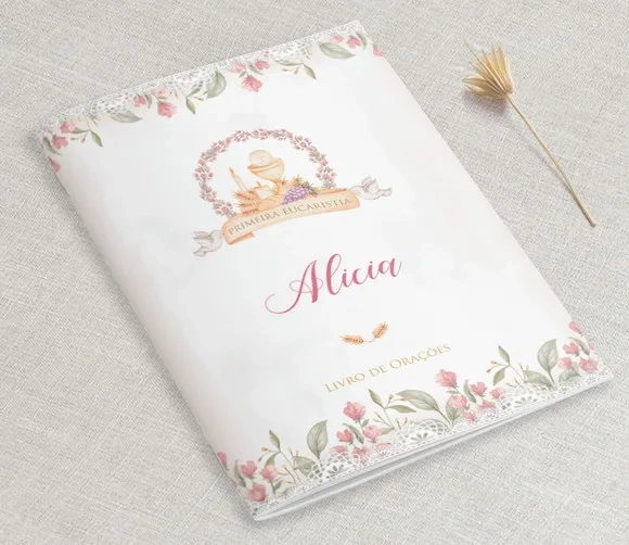 Lembrancinha Eucaristia - Livrinho De Orações - Divino Rosa
