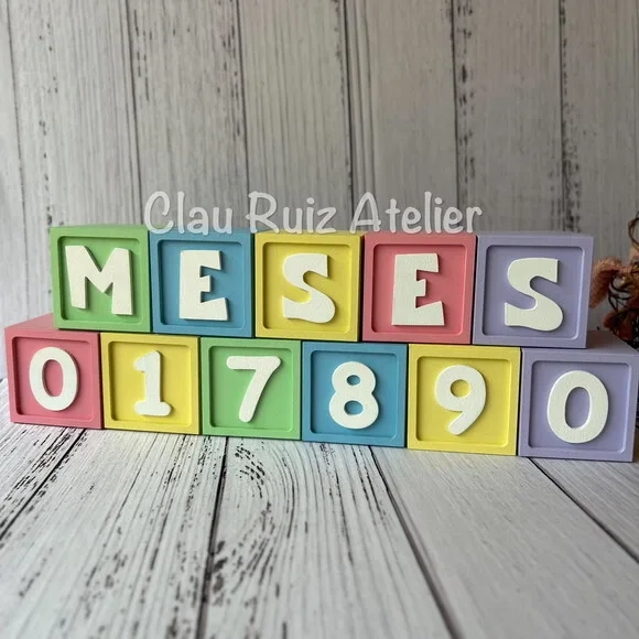 Cubos Mesversário 6x6cm Ts - Bebês