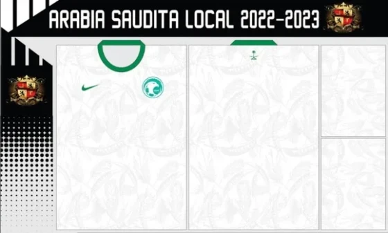 Vetores Camisa Arabia Saudita Local 2022-2023