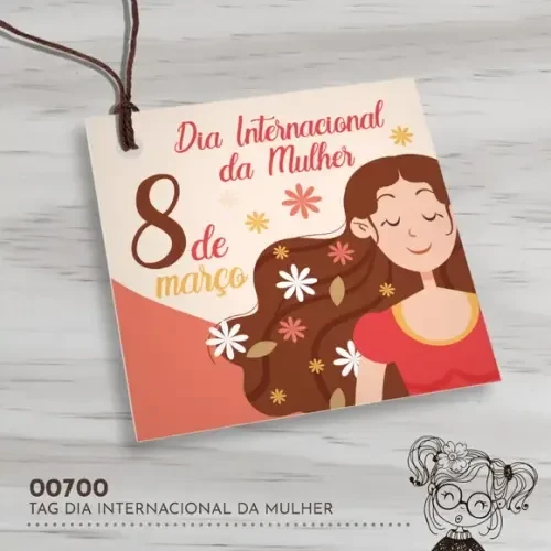 Tag Quadrada Dia Internacional da Mulher - 00700