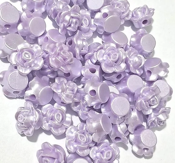 Flor Lilás Parolada com Furo 12mm - 50 Unidades