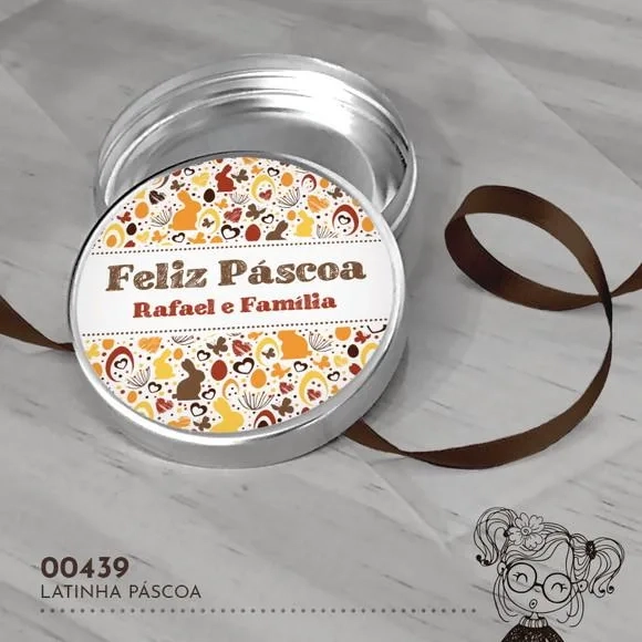 Latinha Adesivada Páscoa - 00439