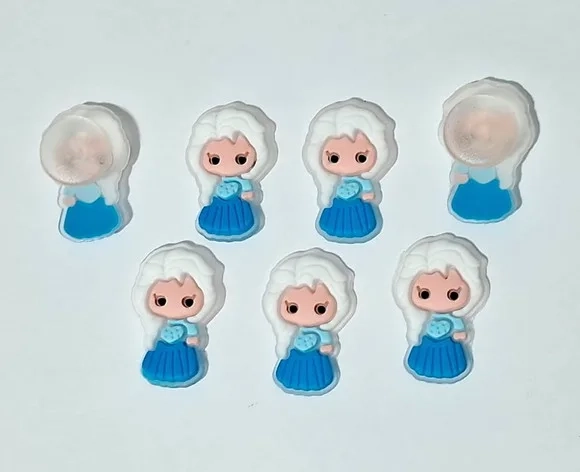 Pins para Crocs Frozen 2,5cm Emborrachado 6 Unidades