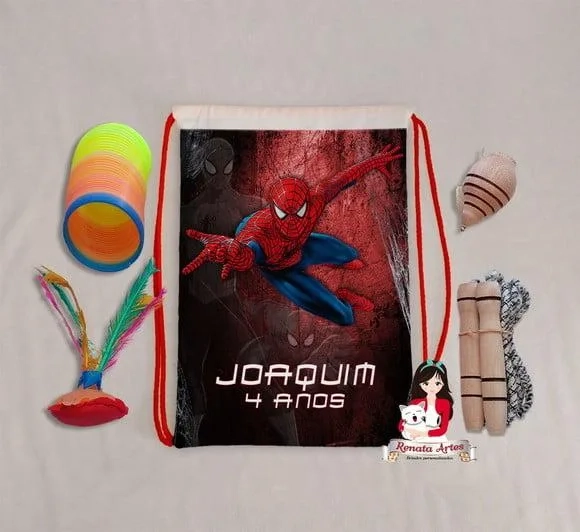 Mochila Boa Infância Personalizada Tema Homem-aranha