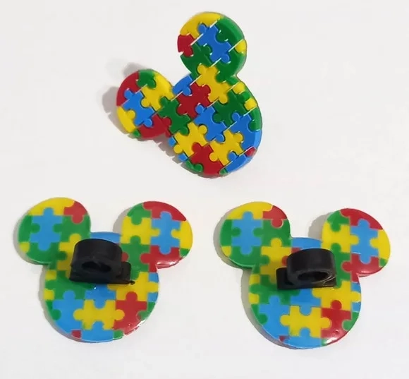 Ponteira P/lápis Autismo Modelo Mickey - 6 Unidades