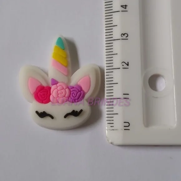 Aplique de Unicórnios Variados Emborrachado - Pct C/8 Unid