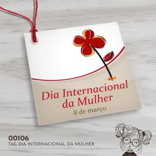 Tag Quadrada Dia Internacional da Mulher - 00106