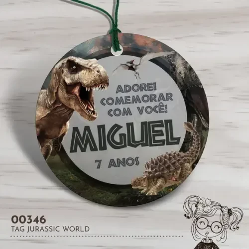 Tag Redonda Jurassic World - 00346